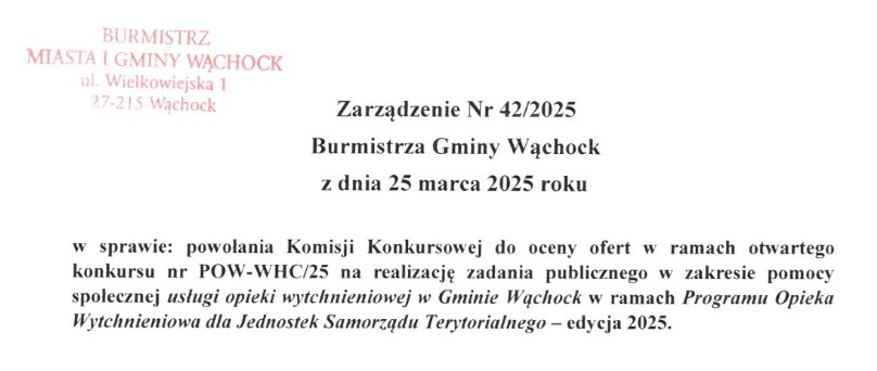Zarządzenie Nr 42/2025